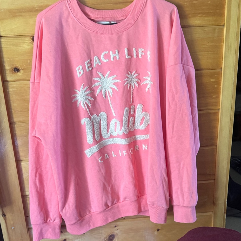 No Boundaries Coral Sweatshirt